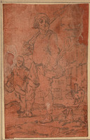 N 054-05
<br/>
Boer met een spade over zijn schouder en een kind
<br/>
<em>Goltzius, Hendrick (1558-1617)</em>